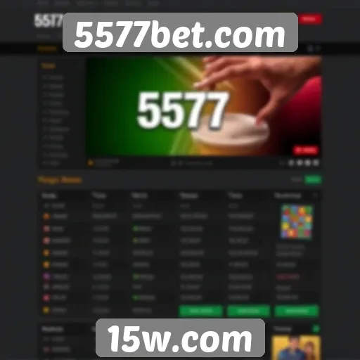 Interface do site 5577bet.com é amigável e moderna